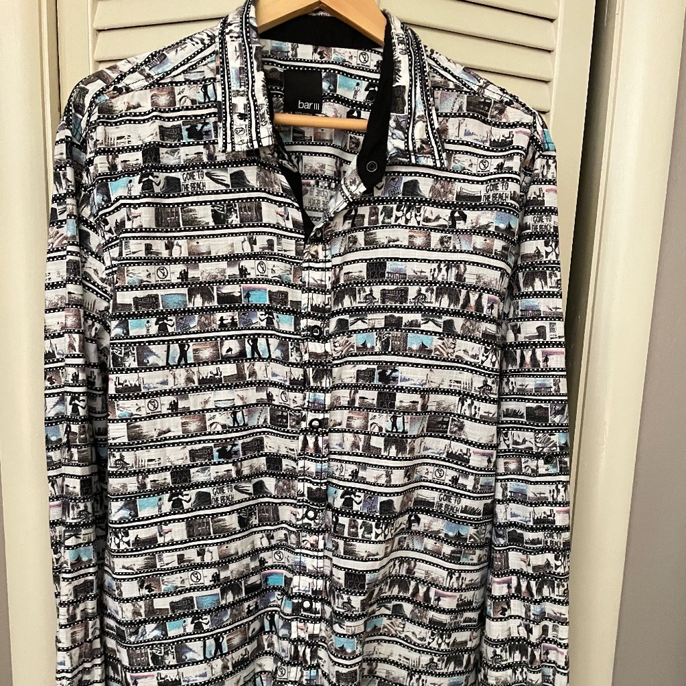 Men's BAR III Casual Snap Down Long Sleeve Shirt